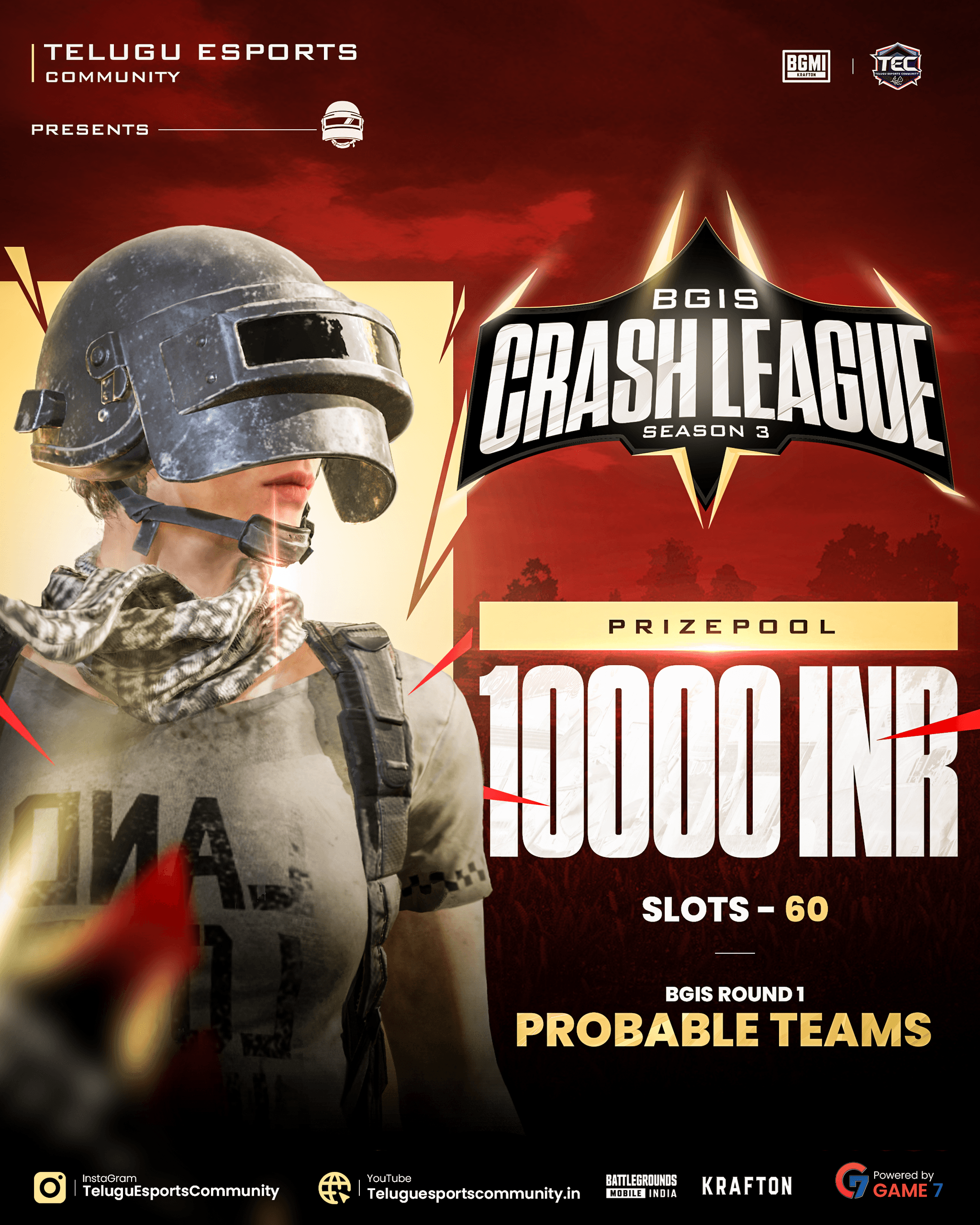 BGIS Crash League Tournament Poster